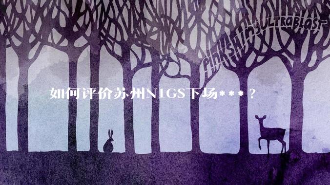 如何评价苏州N1GS下场***?